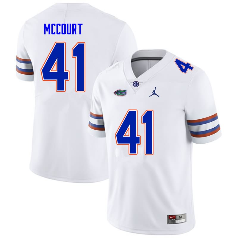 NCAA Florida Gators Alex McCourt Men's #41 Nike White Stitched Authentic College Football Jersey UIK2764DG